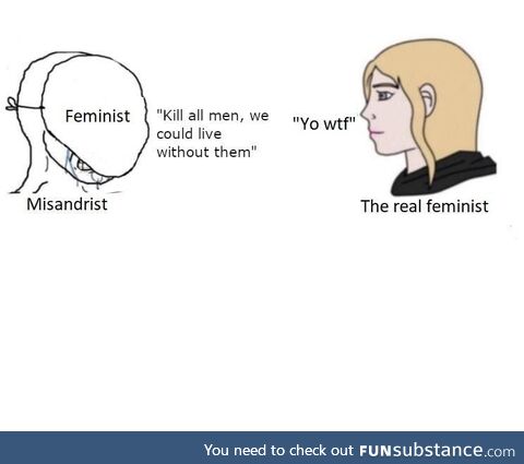 I feel like some people really need to know that feminism ≠ misandry