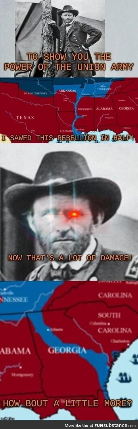 General Grant, the angle grinder