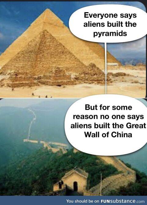 Aliens built the pyramids