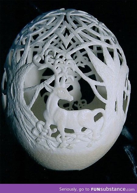 Carved from an eggshell
