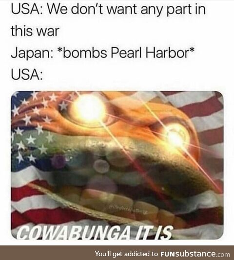 The United States declaring war on the Japanese empire