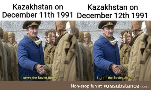 For four days Kazakhstan legally was the USSR until it seceded on the 16th
