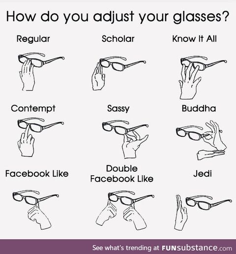 How to YOU adjust you’re glasses