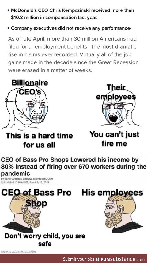 The CEO giveth