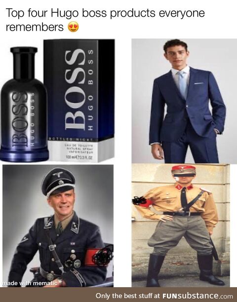 Hugo boss was a bit SUS in the 1930’s