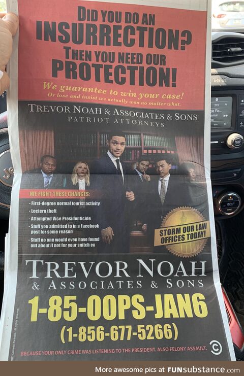 Full back page ad in today’s The New York Times. I love the Daily Show
