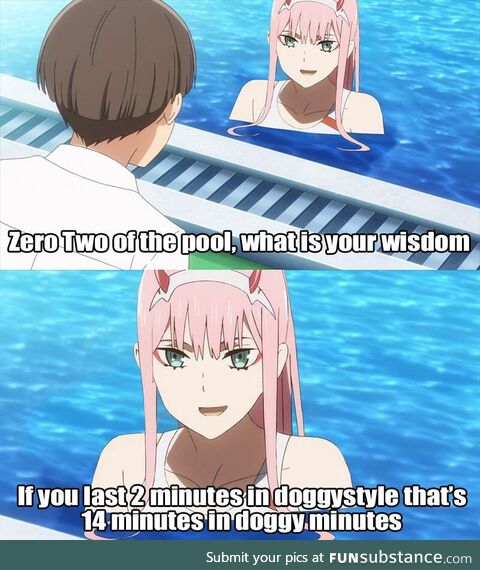 Zero two of the pool