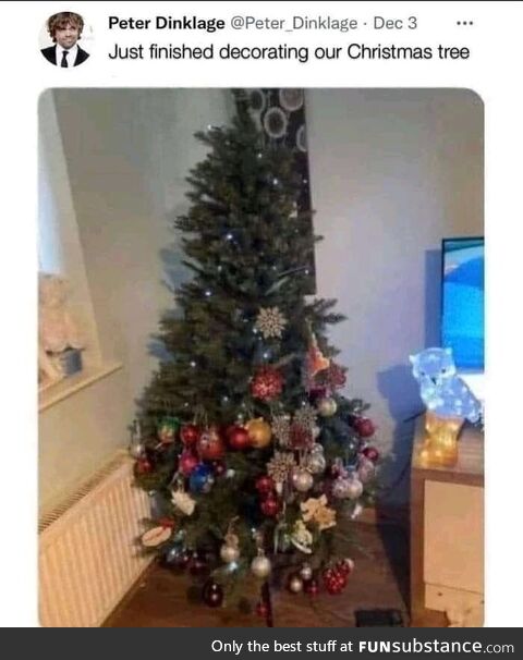How high was he whilst decorating