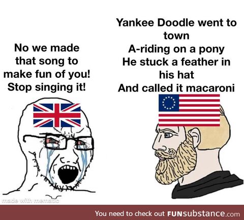 Yankee doodle keep it up! Yankee doodle dandy!