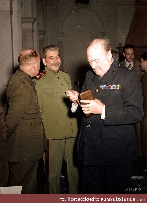 Churchill is trying to remember which of the cigars is poisoned in order to give it to