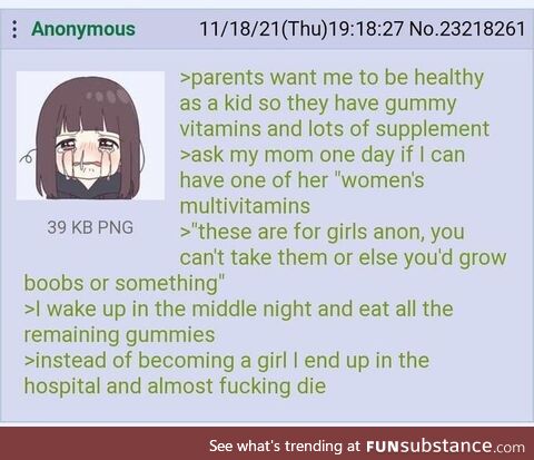 Just one day of transitioning and Anon already almost killed himself