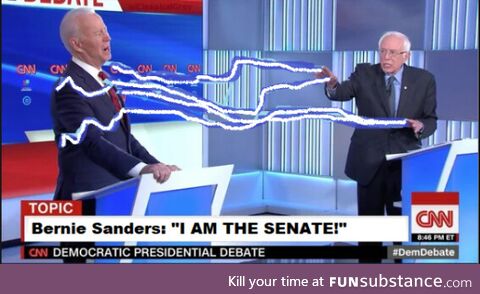 Bernie Sanders uses his socialist powers during a debate