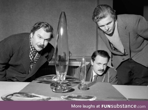 The butt plug field research team about to go one size up. Helsinki 1954