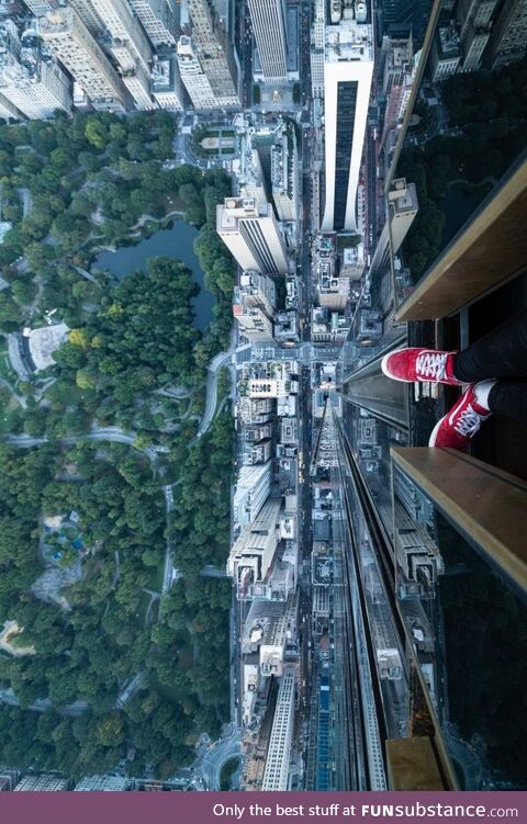Looking down from 1400 feet above Central Park
