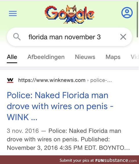 Google “Florida Man and your birthday” What did he do on your BD?