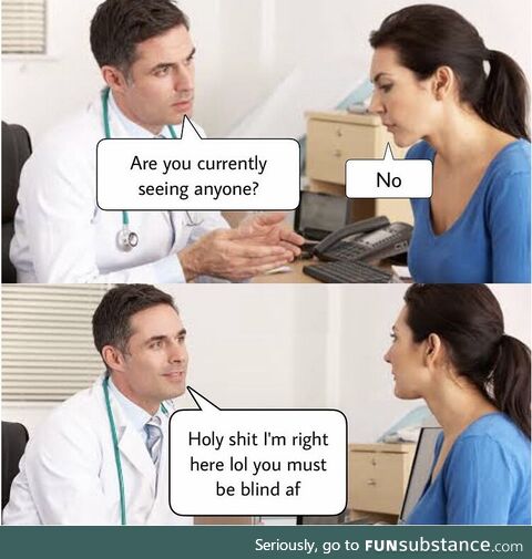 When the patient is blind