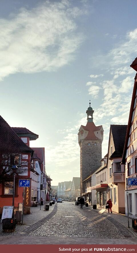 Morning in small German village