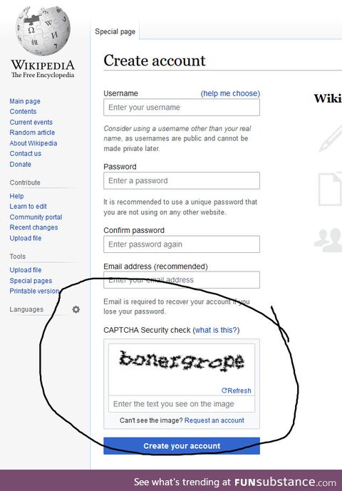 Wikipedia's weird CAPTCHA