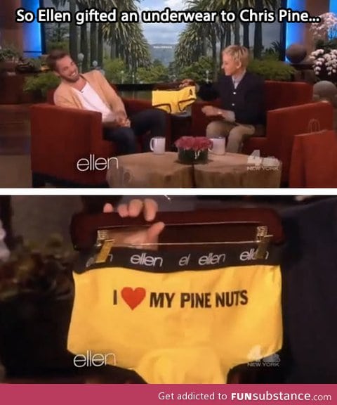 From Ellen to Chris Pine