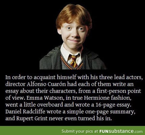 Rupert grint was the perfect ron weasley