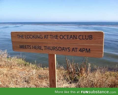 Looking at the ocean club