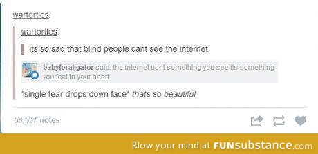 Blind people and the internet