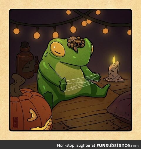 Froggos '23 #280/Spooktober Day 16 - A Smol Friend