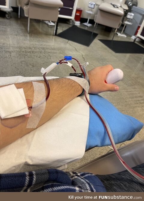 Donated blood for the first time. Gonna try to make it a regular thing