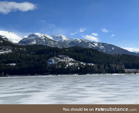 Frozen lake at Whistler, BC