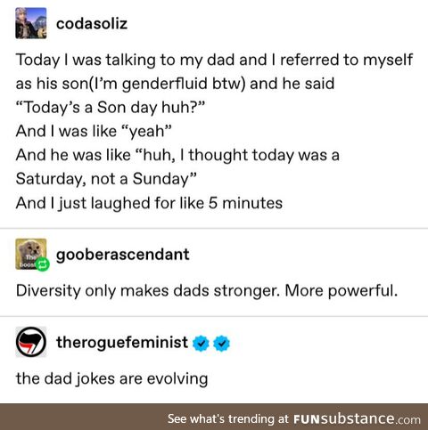 The dad joke is strong with this one