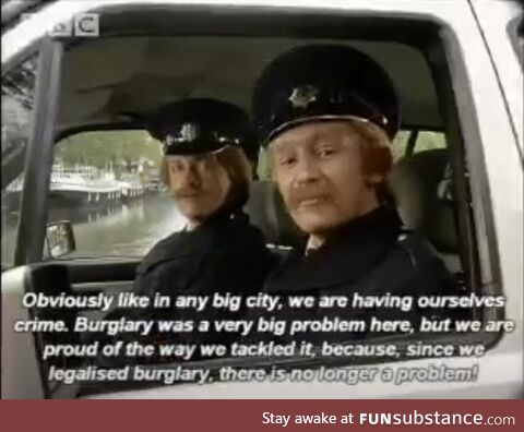 Harry Enfield solves the burglary crisis