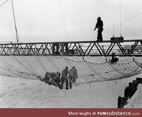 Chief engineer of the Golden Gate Bridge required that a net be placed underneath. It