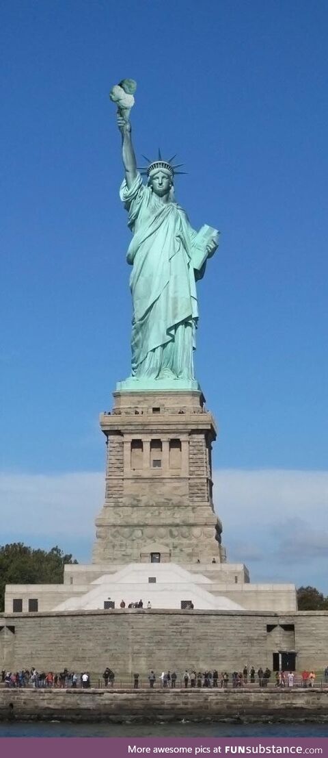 Friend's kid described Statue Of Liberty, said it's holding an ice cream cone ...So I