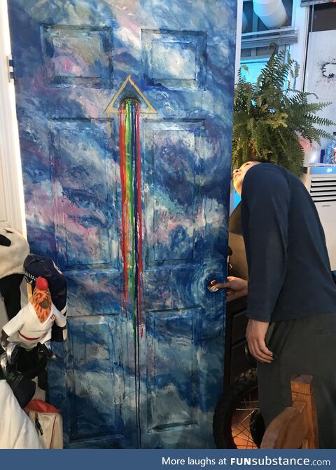 Door I painted for my friend’s bathroom