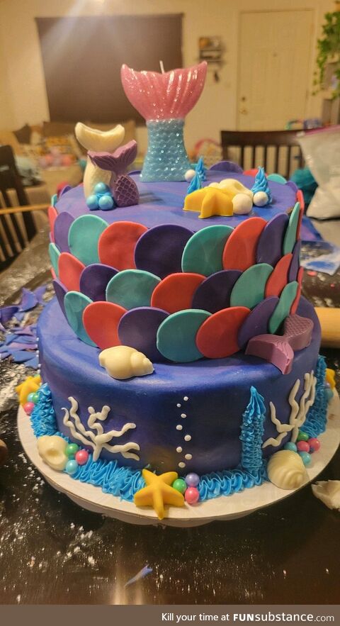 [OC] My sister stayed up all last night making this cake for her daughter’s 6th birthday