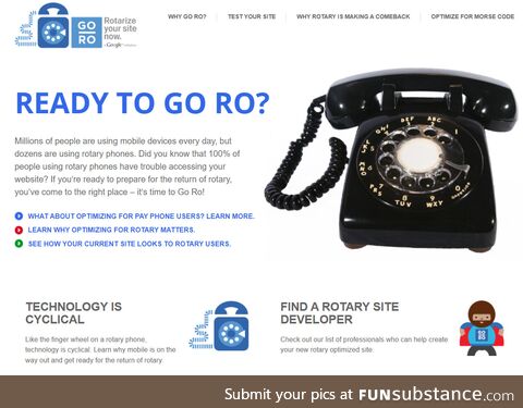 100% of people using rotary phones have trouble accessing your website