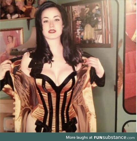 A young Dita Von Teese