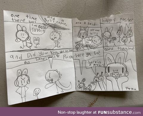 An Easter comic by my 8 year old