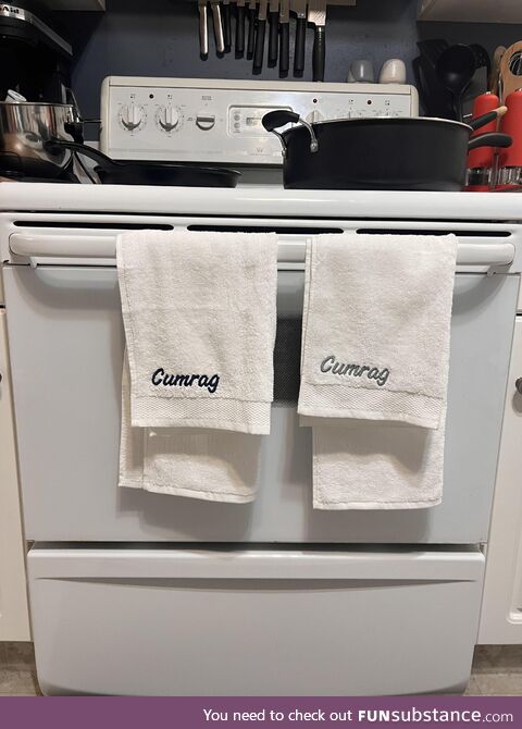 (OC) my wife got matching his and her hand towels