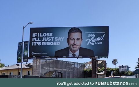 I took this photo of a billboard on Sunset Boulevard when I was in LA in June. I guess we