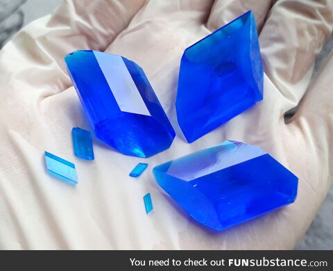 I grew some copper sulfate crystals