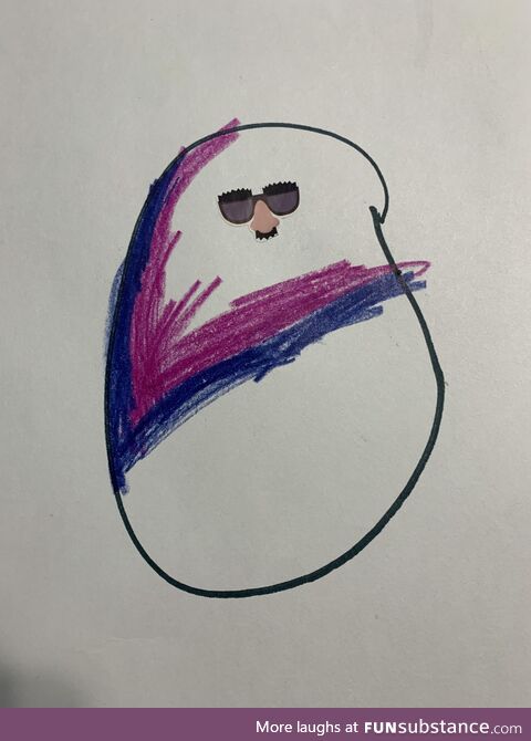 My 5yo daughter made a ghost for class and I can’t stop laughing at it