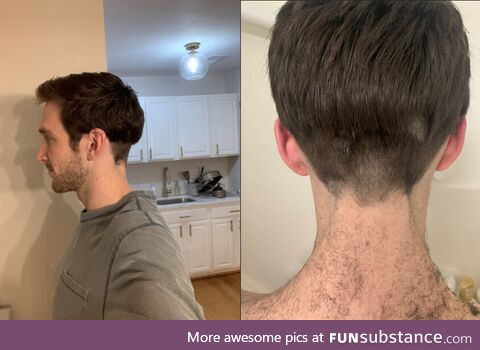 I also asked my wife to cut my hair