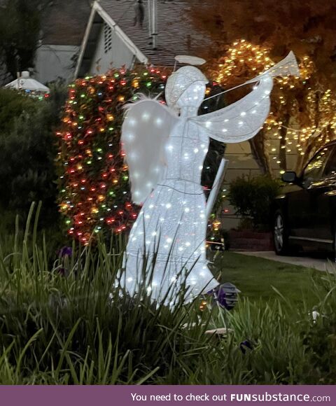 My dad has the same display every year. This year he added an angel after my mom passed