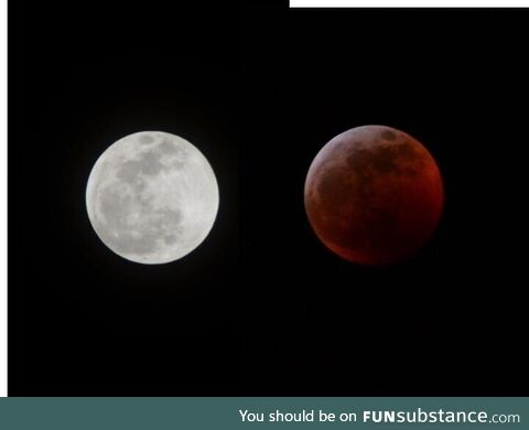 Blood moon at start and finish