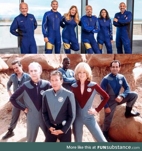 I’m sorry, Mr. Branson, but the Galaxy Quest crew wore it better