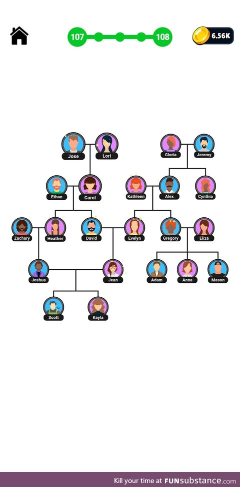 My family tree game seems to be based in Alabama