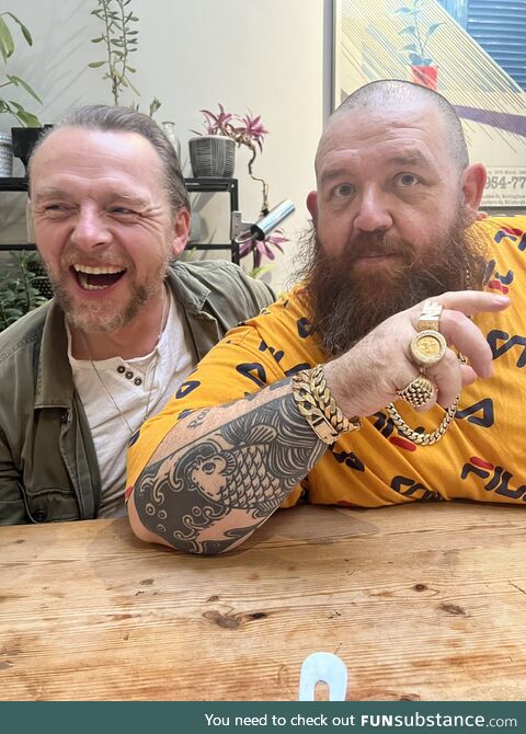 Nick Frost and Simon Pegg had lunch yesterday