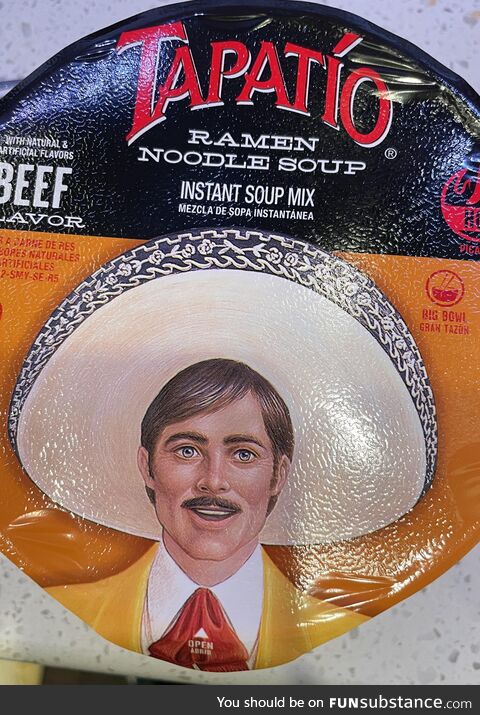 Went to make ramen and noticed Mexican Elijah Wood was on the package