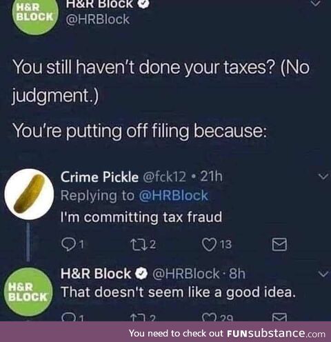 I'm tax fraud riiick
